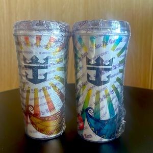 SOLD!! Brand New Sealed Royal Caribbean Tumblers Set of 2 $30